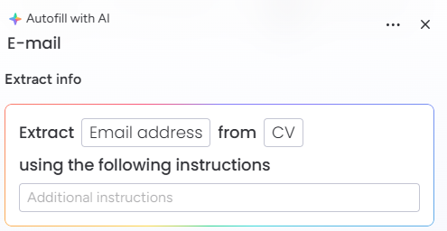 automatyczne wyciąganie danych przez AI w monday.com